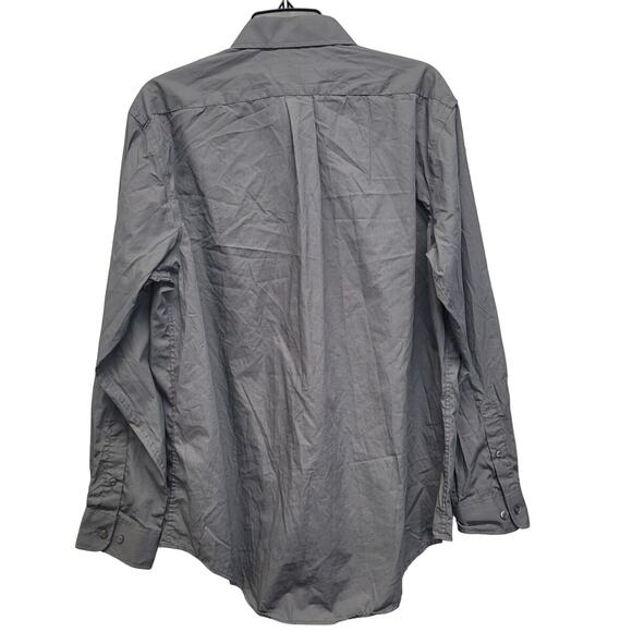 George Mens Large PolyCotton Long Sleeve Button Up Shirt w Front Pocket - Picture 3 of 4